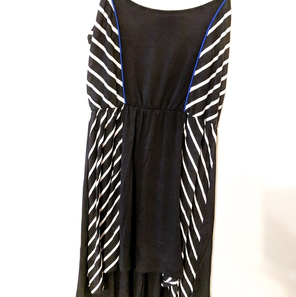 Side Stripe High-Low Dress